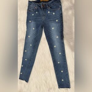 Joes Girl skinny with embroidered sunflowers Jean